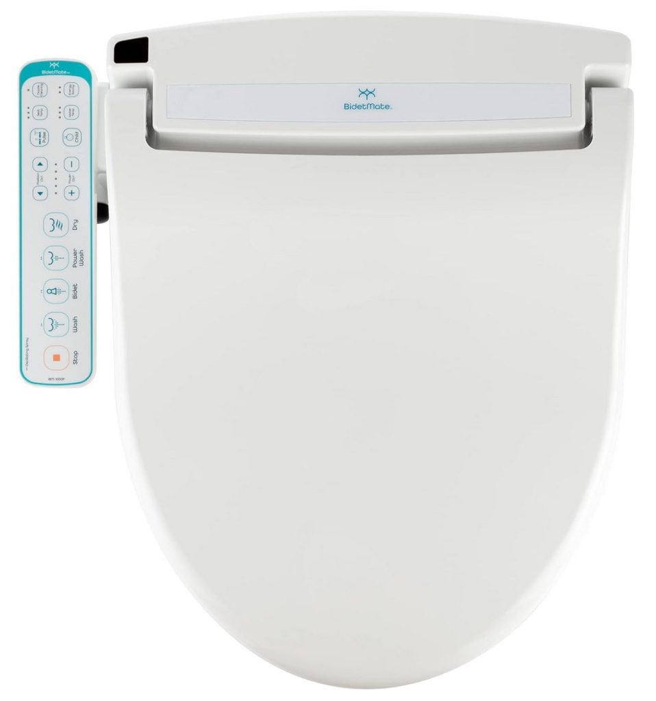 BidetMate 1000 Series Electric Bidet Heated Smart Toilet Seat with Heated Water, Side Control Panel, and Warm Air Dryer