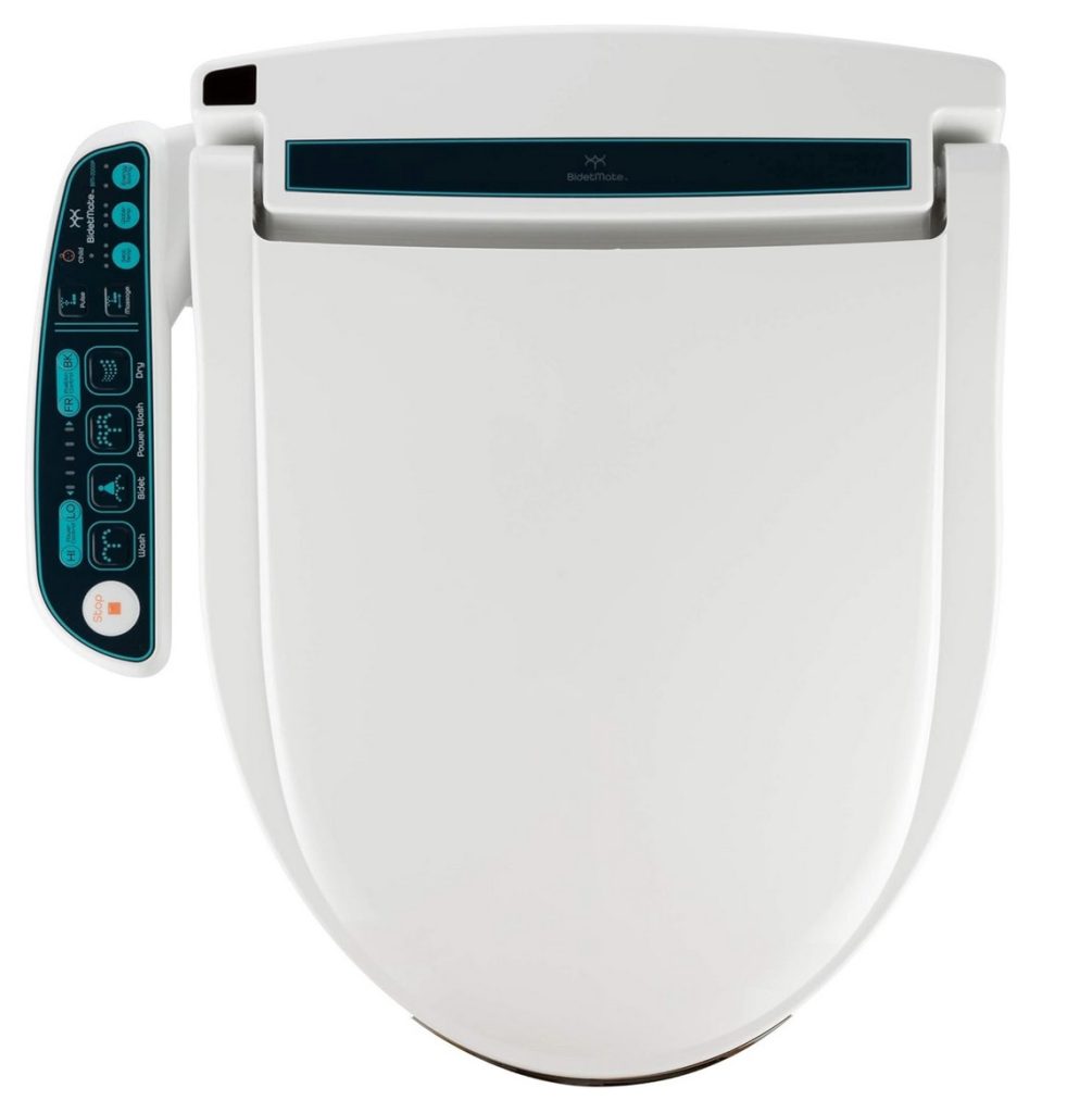 BidetMate 2000 Series Electric Bidet Heated Smart Toilet Seat with Unlimited Heated Water, Side Control Panel, Deodorizer, and Warm Air Dryer